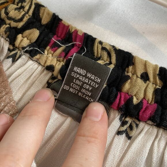 Uniti Casuals Boho Floral Ombre Maxi Skirt One Size Flowy Hippie Festival Indie - Picture 6 of 9